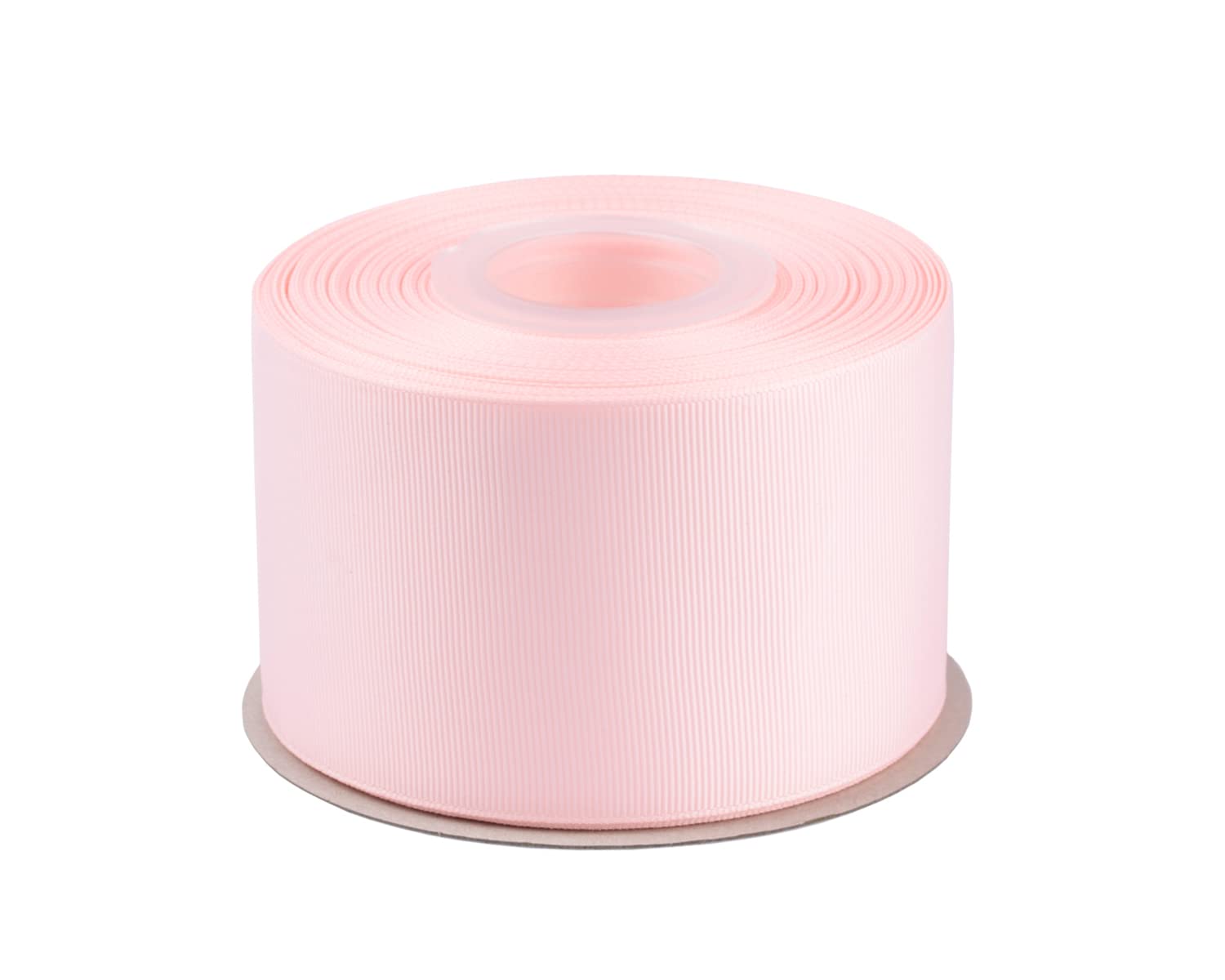 63mm X 22M Solid Grosgrain Ribbon for Gift Wrapping Parties, Wedding Decoration, Crafts Sewing(Lt. Pink)