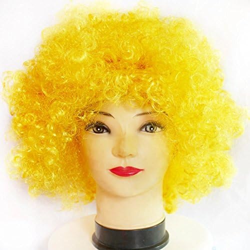 Children's wig/Halloween wigs explosion head/Clown/costume party supplies (yellow)