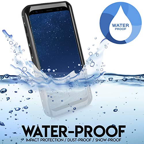 for Samsung Galaxy S8 Case, Waterproof Case, 6oodeals Underwater Case Snowproof Shockproof Dirtproof Cover (Black) - Thumbnail 6