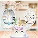 3D Gold Unicorn Cake Topper with Eyelashes,Horn and Ears,Unicorn Party Supplies for Girls Boys Birthday Party,Wedding,Baby Shower by FZR Legend (10Pcs)