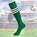Solid Soccer Socks, SUTTOS Adult Teens Cotton Unisex Cushioned Athletic Over The Calf Soccer Rugby Football Team Soccer Long Tube Socks Green,2 Pairs …