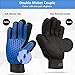 LAIKA Upgrated Pet Grooming Glove, Pet Hair Removal Mitts Deshedding Brush Glove: Breathable Comfortable & Efficient - Perfect for Dog Cat Rabbit Horse with Long & Short Fur, 1 Pair …