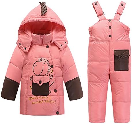 iikids Baby Children Hooded Down Jacket+Toddler Pants Clothing Set Boy Girl Thickened Winter
