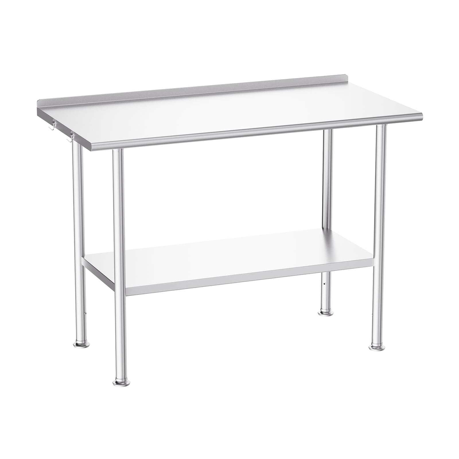 Photo 1 of ***MINOR SCRATCHES****
Atelicf All-Stainless Steel Prep Table, 24 X 48 Inch, with Rounded-Corner Backsplash and Adjustable Undershelf, Heavy-Duty for Outdoor Use,Restaurants,Hotels,Workshops,Kitchens,Gardens, and Garages