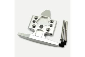 EPTNNASO Aluminum Front Bumper and Chassis Skide Plate Silver for Losi Mini-T 2.0 Mini-B LOS214010