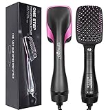 Guckmall Hot Air Brush, One Step Hair Dryer & Styler Hair Air Brush Negative Ion Hair Straightener for All Hair Type