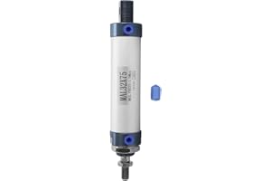 TOMOTATO Pneumatic Cylinder, 32mm Single Rod Pneumatic Cylinder Double Acting Mini Pneumatic Air Cylinder Aluminum Alloy Pneumatic Cylinder(75mm)