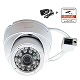 HOSAFE 1MD1W HD IP Camera Outdoor 720P Night Vision ONVIF H.264 Motion Detection Email Alert Remote View Via Smart Phone/Tablet/PC, Working With Foscam IP Camera Software Blue Iris IP Camera DVR (White)