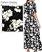 CHERFLY Womens Floral Wrap Maxi Dress Short Sleeve Deep V Neck Split Flowy Sundress with Belt(MC1,US12-14)