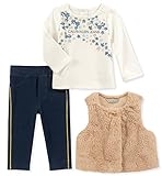 Calvin Klein Baby Girls 3 Pieces Faux Fur Vest
