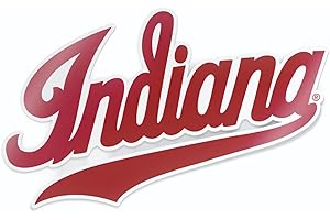 Indiana University IU Hoosiers Script Indiana Crimson Red Weatherproof Vinyl Sticker Car Decal from Nudge Printing