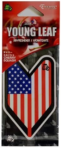 Treefrog Hanging Air Freshener Soshinoya American Flag Badge Single Pack - Cherry Squash