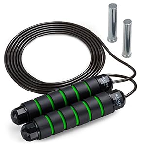 Weighted-Skipping-Rope-Adult-Fitness-Speed-Jump-Rope-for-Gym-Home-Exercise-Men-Women-Kids-Tangle-Free-with-Foam-Handles-for-Workouts-Ideal-for-Calorie-Fat-Burning-Endurance-Training Skipping Rope Adult Fitness Jump Ropes for Fitness with Soft Foam Handles Women Men & Kids - Adjustable Speed Jumping…