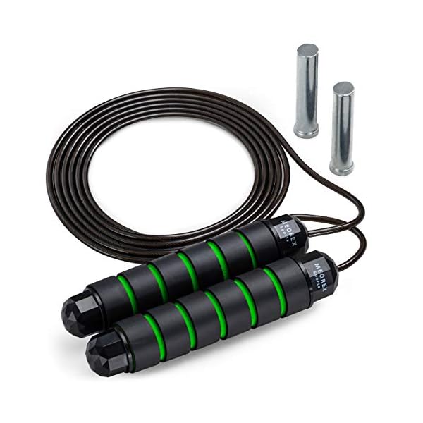 Weighted-Skipping-Rope-Adult-Fitness-Speed-Jump-Rope-for-Gym-Home-Exercise-Men-Women-Kids-Tangle-Free-with-Foam-Handles-for-Workouts-Ideal-for-Calorie-Fat-Burning-Endurance-Training Skipping Rope Adult Fitness Jump Ropes for Fitness with Soft Foam Handles Women Men & Kids - Adjustable Speed Jumping…