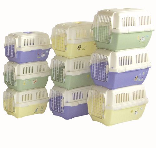 Marchioro Clipper Cayman 2 Pet Carrier, Small Pet, 22.25-inches, Tan/Jade Green