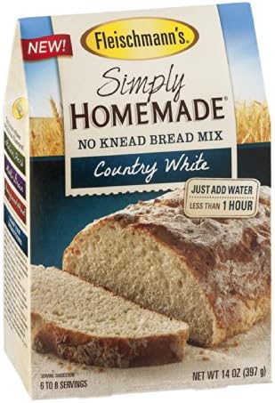 Fleishmann's Fleischmann's Simply Homemade No Knead Bread Mix Country White 14 OZ (Pack of 12)