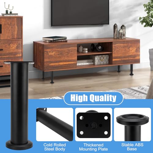 Yosoo Health Gear 4 x Adjustable Furniture Legs 18-30 cm for Kitchen Shelves, Sofa, Table, Chair, Desk, Cupboard, Support Weight 600LB, Bathroom Furniture Legs