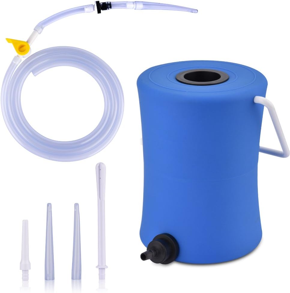 Lavement Douche, HailiCare 2L Silicone Seau de Lavement Côlon