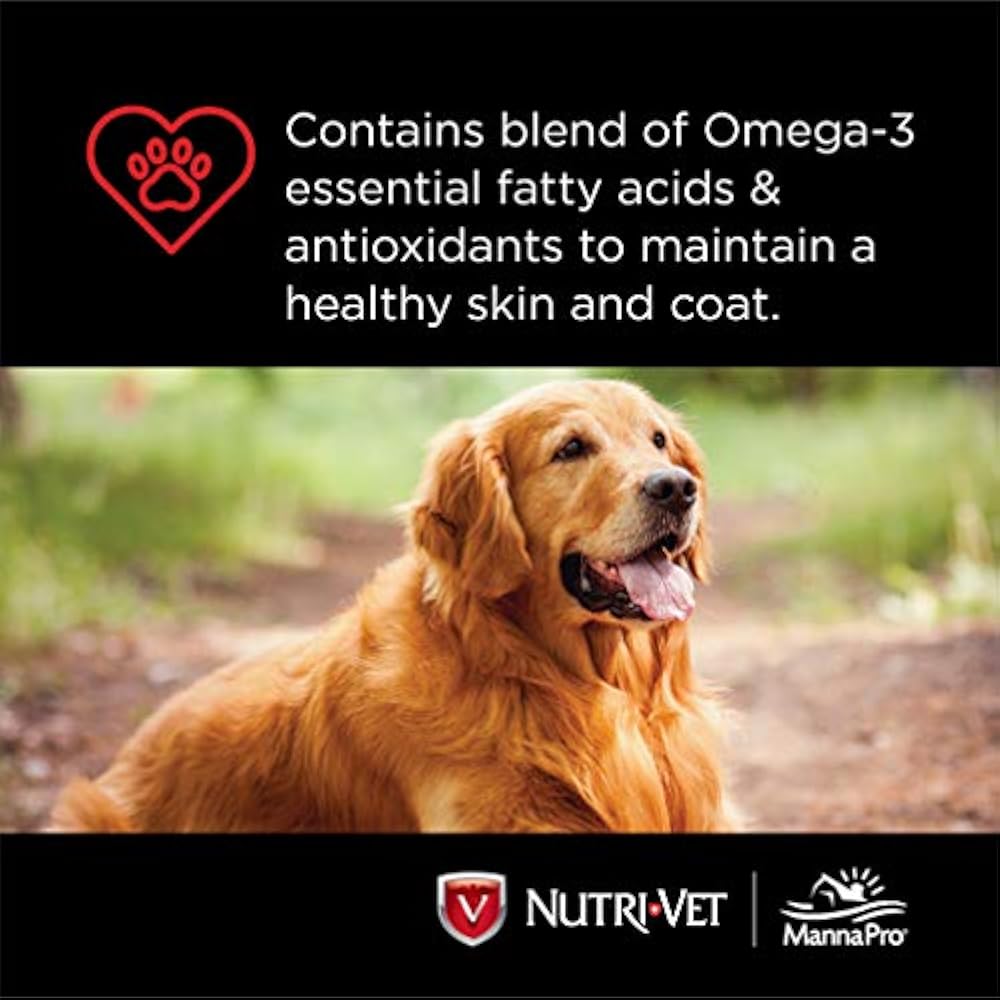 Fish Oil Supplements NutriVet Softgels For Dogs, 100 Count Pet