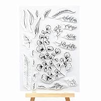 MaGuo Plant Flower Clear Stamps Leaves for DIY Paper Craft Card Making Decoration or Scrapbooking