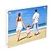 NIUBEE Acrylic Photo Frame 8x10,Clear Picture Frame 20% Thicker Block,Frameless Acrylic Frames Double Sided,Trendy Home Decor & Modern Gift Idea