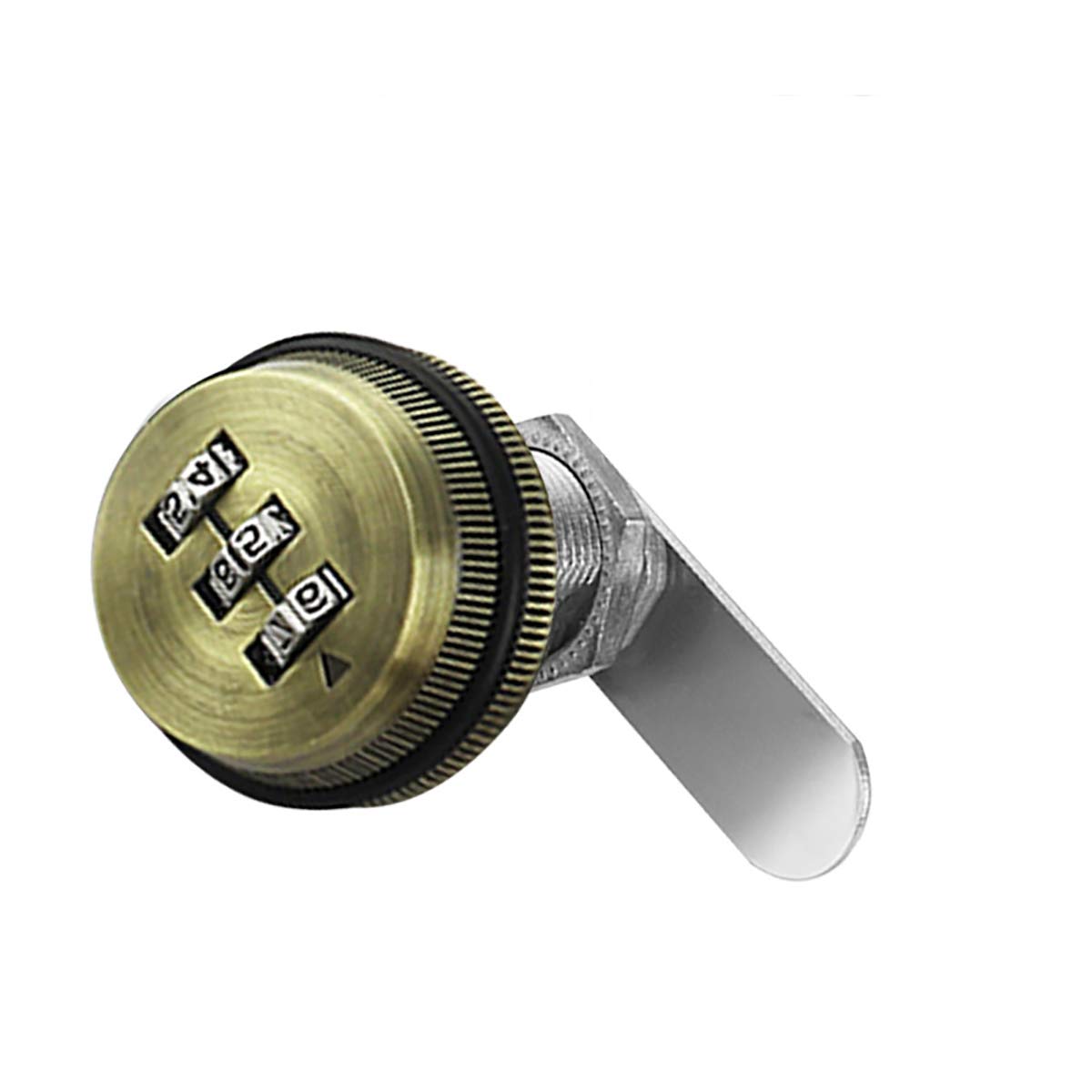 3 Digit Code Combination Cam Lock 30mm Password Coded Locks Zinc Alloy Coded Security Lock for Box Cabinet Mailbox Drawer Door Furniture Bronze — image 1