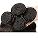 Beauty Forever Hair Brazilian Natural Wave Virgin Hair Weave 3 Bundles with 1 Piece Lace Closure 100% Unprocessed Human Hair Extensions Natural Color 95-100g/pc (14 16 18+12 free part)