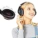 FMLOVES Active Noise Cancelling Headphones Wired, ANC Over Ear with Mic,?Sound Cancelling Headphones Foldable Lightweight, Deep Bass Headset 20 Hours for Travel and Office TV Phone - Black from
