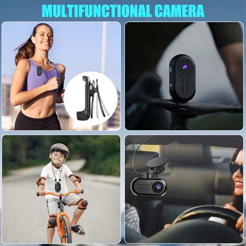 OBEST Cámara de Acción 1080P, Camara Deportiva Portátil con Pantalla, 128G Mini Cámara de Cuerpo, Visión Nocturna Wearable Body CAM para Mascotas/Vlog/Ciclismo/POV