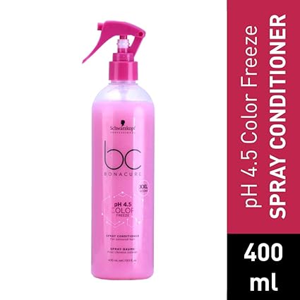 Schwarzkopf Professional BC pH4.5 Color Freeze Spray Conditioner, Pink, 400 ml