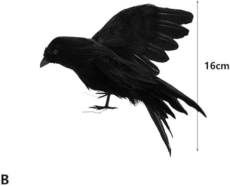 Amazon 人工カラス黒い鳥レイヴンプロップ装飾用ハロウィン展示イベントパーティーバーの装飾には ギフト用品 Color B 造花 オンライン通販