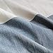 SUSYBAO Blue Checkered Duvet Cover Queen Size 100% Washed Cotton Plaid Duvet Cover Set 3 Pieces 1 Grid Duvet Cover with Zipper Ties 2 Pillow Cases Luxury Soft Blue Checkered Bedding Set Breathable