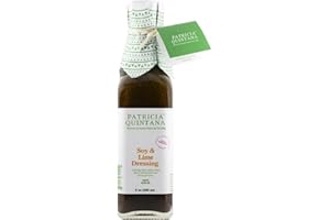 Patricia Quintana Soy & Lime Premium Dressing - Flavorful Artisanal Salad Dressing and Marinade, Made with Olive Oil. Perfect for salads, wraps, sandwiches, vegetables and more. (8 oz Bottle)