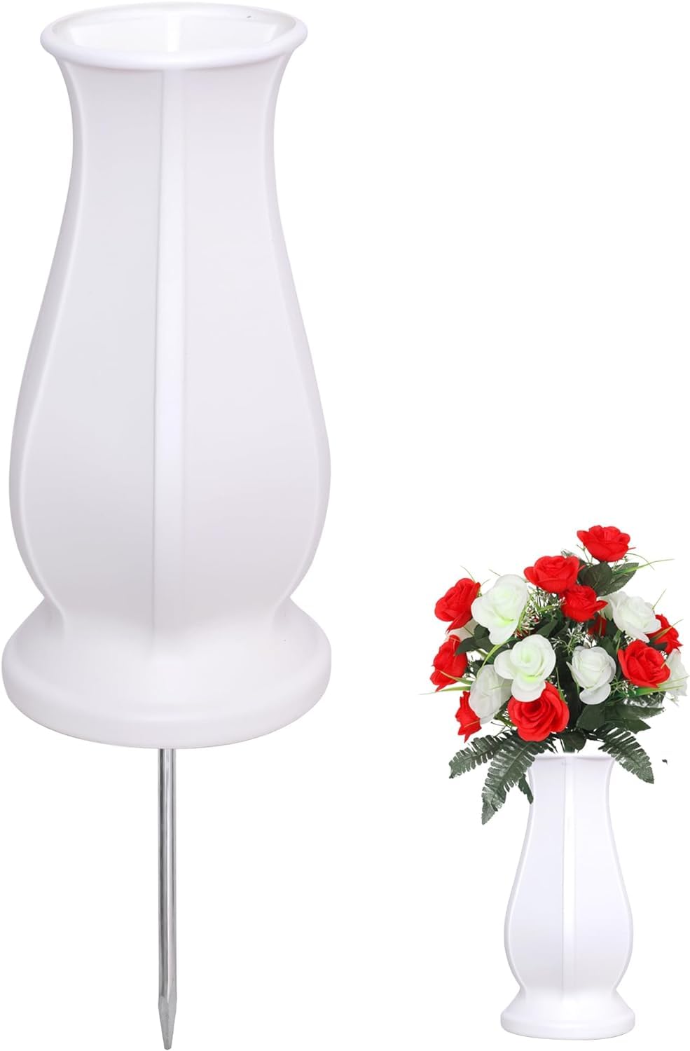 TFANUO Cemetery Vases with Spikes (1, white)