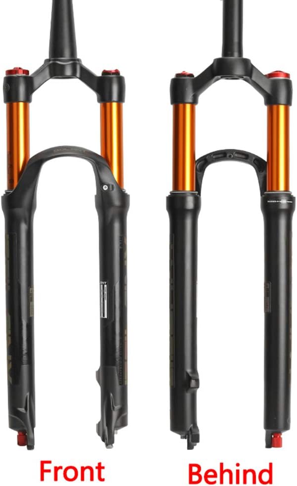 QBIL Magnesium Alloy MTB Bicycle Front Fork Conical Shoulder Control Gas Spring Damping Rebound Adjustment Air Suspension Shock Absorber Front Fork
