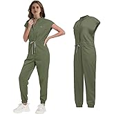 LAROTSUBA Scrubs for Women Set,Nurse Uniform,Surgical Jumpsuit with Zipper,Women's Medical Suit with Zipper,Unisex Work Wear