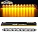 Partsam 15 Inch Amber LED Trailer Turn Signal Light Bar Strip Clear Lens 11 LED for Trailer Truck RV, Cargo Trailer Light Bar, Toy Hauler Light Bar