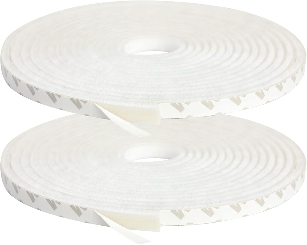 wordmouk 10m Self-Adhesive Brush Seal Strip 9x5mm White Window Door Weather