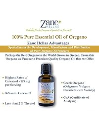 Zane Hellas Aceite Esencial Griego Puro de Oregano con Carvacrol...
