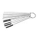 Phonetone 4 Inch Nylon Tube Brush Cleaning Set Carburetor Carbon Dirt Jet Remove 10 Cleaning Needles + 5 Brushes Tool with Wire Loop Handle