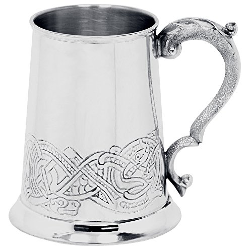 English Pewter Company Celtic Lion Design 1 Pint Pewter Beer Mug Tankard [CEL137] - Thumbnail 5