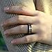 TGNEL Tungsten Rings for Men 8mm Engagement Wedding Bands Black Silver Brushed Matte Comfort Fit