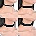 FIBO STEEL Velvet Necklace for Women Girls Gothic Choker Tassel Necklace 4Pcs