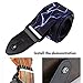Guitar Strap for Acoustic Classical and Electric Guitar Jacquard Weave (MA-57-Blue lightning)
