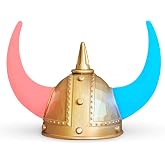 FlashingBlinkyLights Warrior Viking Helmet with LED Light Up Horns