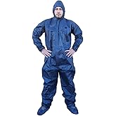 ShuBee HydroShield Waterproof Hooded Coverall, Heavy-Duty, Gator Tooth Zipper Protection from Dry Particles & Liquid Splash