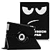 Fintie iPad 2/3/4 Case - 360 Degree Rotating Stand Smart Case Cover for Apple iPad with Retina Display (iPad 4th Generation), the new iPad 3 & iPad 2 (Automatic Wake/Sleep Feature) - Dont Touch