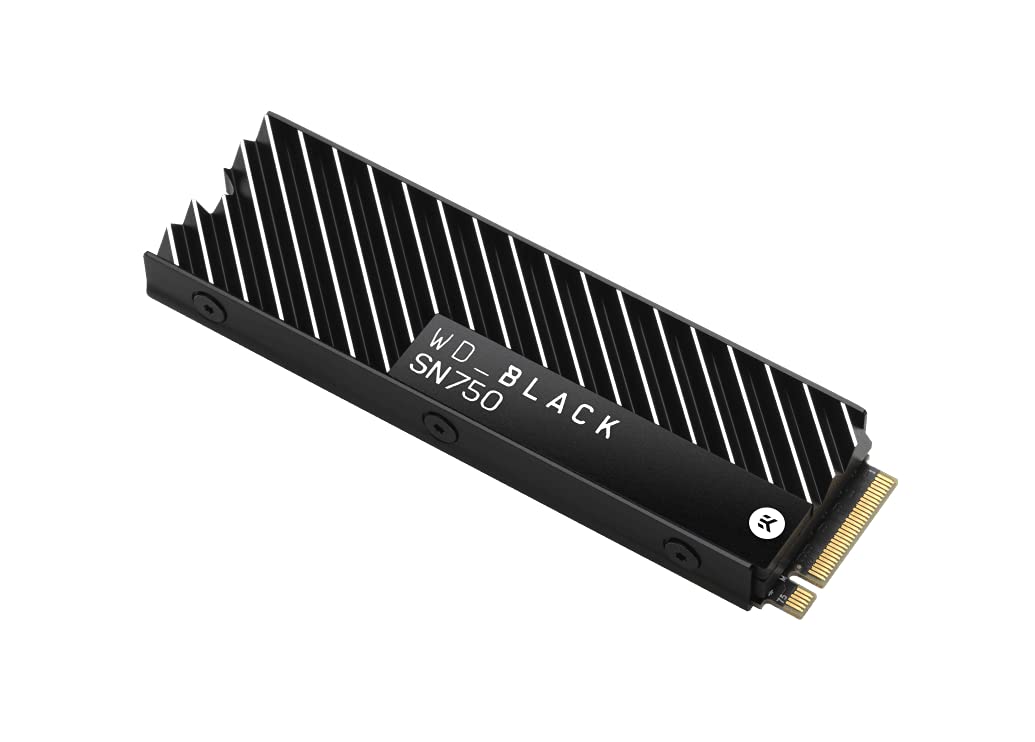 WD_BLACK SN750 1TB M.2 2280 PCIe Gen3 NVMe Gaming SSD with Heatsink up to 3400 MB/s read speed
