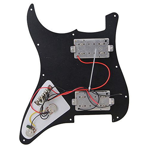 BQLZR Black Loaded HH Pickguard Dual Humbuckers for Electric guitar