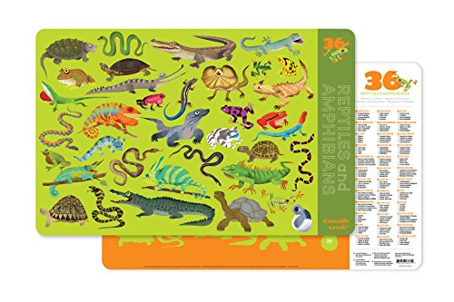 Crocodile Creek 36 Animals/Reptiles & Amphibians 2-Sided Placemat, Green/Orange/Red/Purple - Thumbnail 3